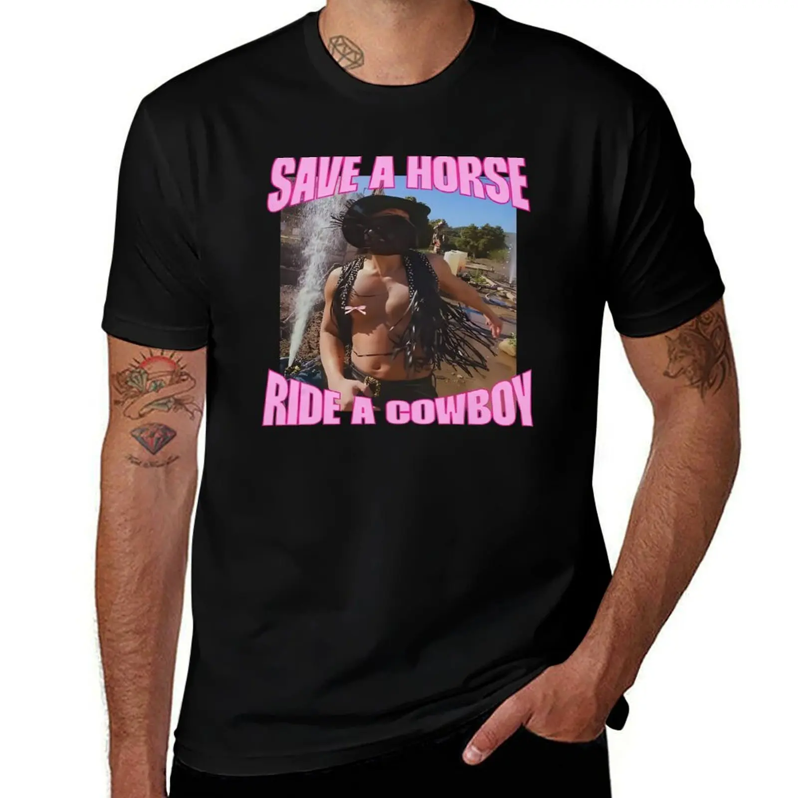

Ateez Save a Horse Ride a Cowboy T-Shirt funny gifts gifts for boyfriend Luxury man custom shirt mens graphic t-shirts funny