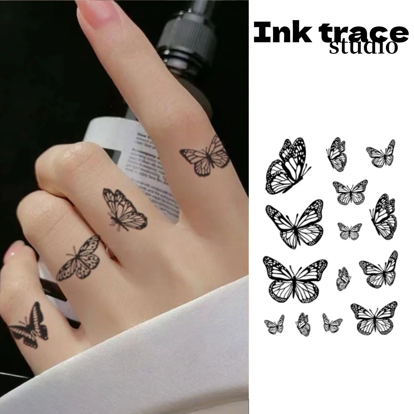 Butterfly, 1Pc Waterproof Temporary Tattoo Stickers, Long-lasting Waterproof for One to Two Weeks, Fake Tattoo for Man and Women