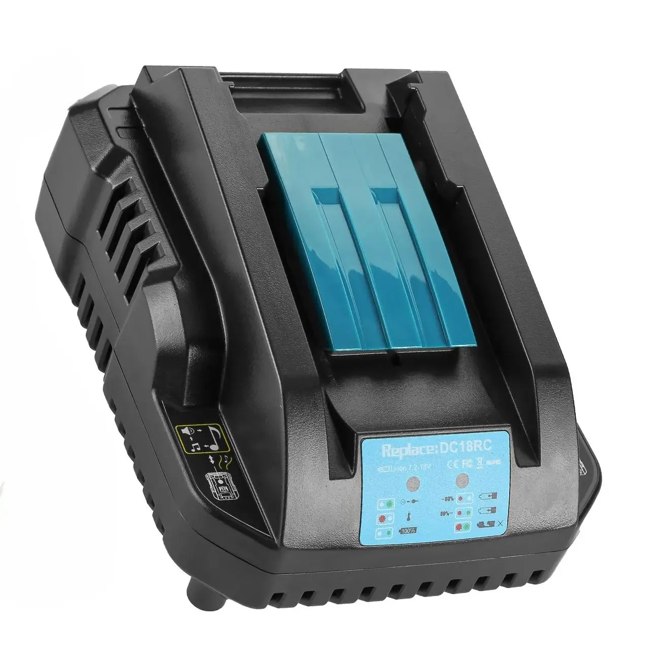 Ersatz für Makita 14,4V 18V Schnell-Ladegerät DC18RC für Makita Li-Ionen-Akku LXT BL1815 BL1820 BL1830 BL1850 BL1860