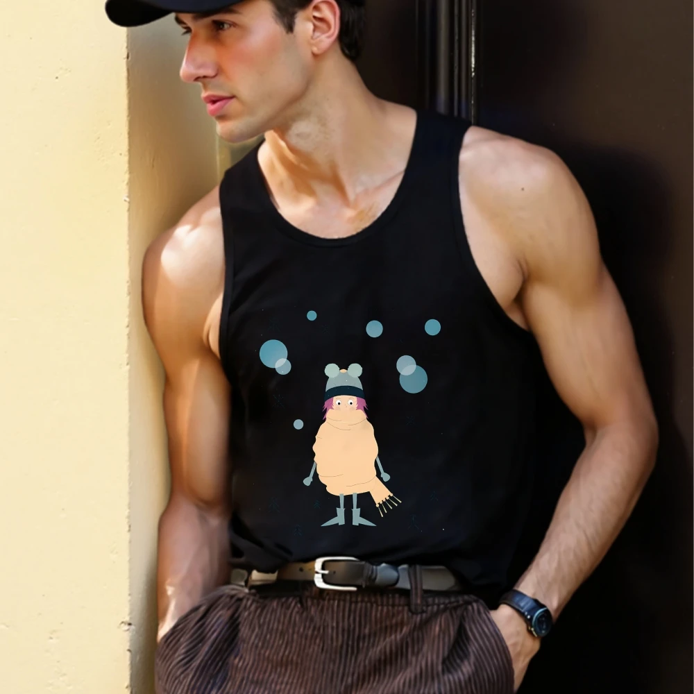 Neutral Casual Tank Top Lightweight Summer Stylish Fashion Sleeveless Chic Smooth Top Adorned With Graphic Versatile Fit Outings