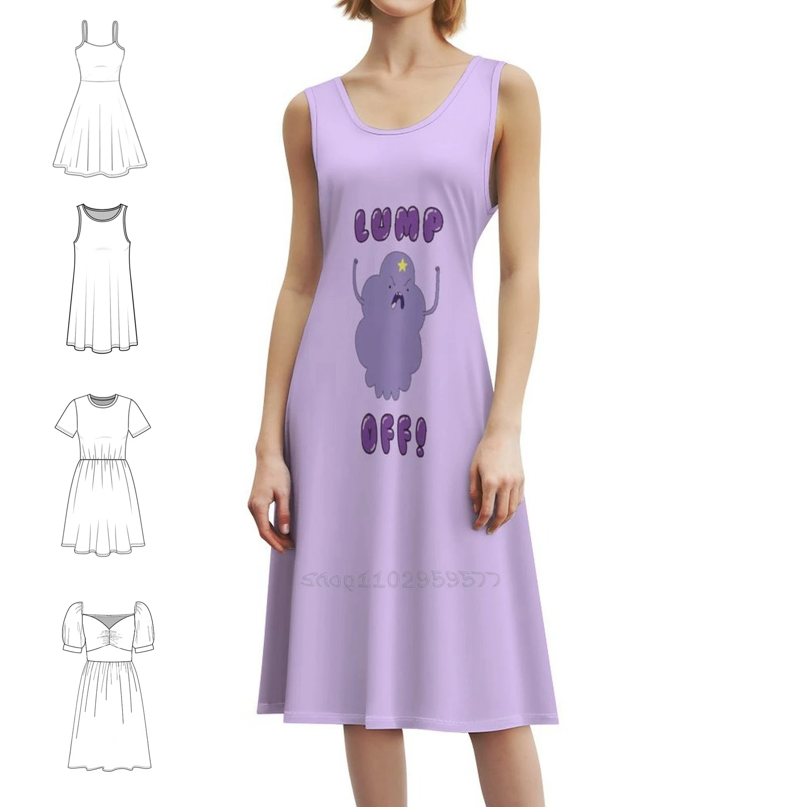 Lump Off! Floral Smock Dress For Women Spring Summer Casual Dress For Party Lsp Lumpy Space Princess Lump Party Dresses