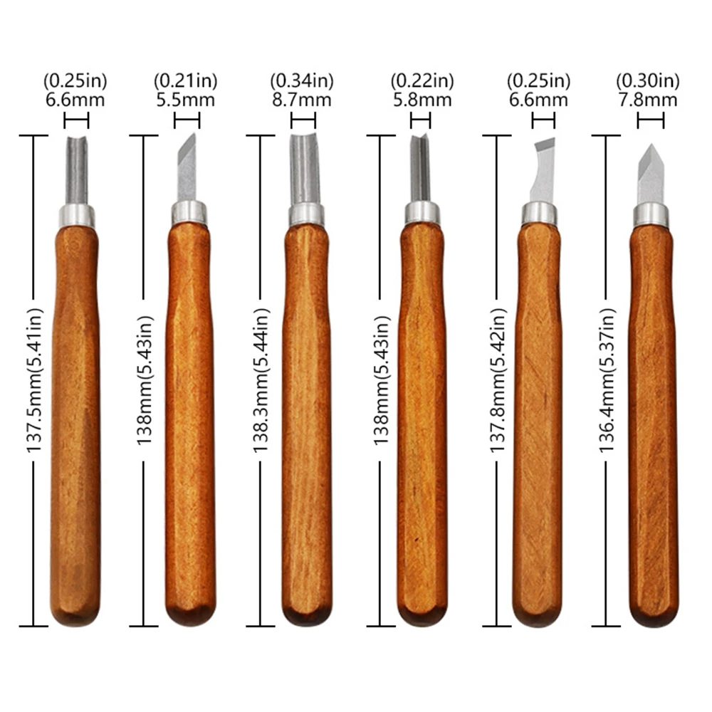 12pcs Wood Carving Chisels Tools Wood Carving for Woodworking Engraving Olive Carving Knife Handmade Knife Tool Set