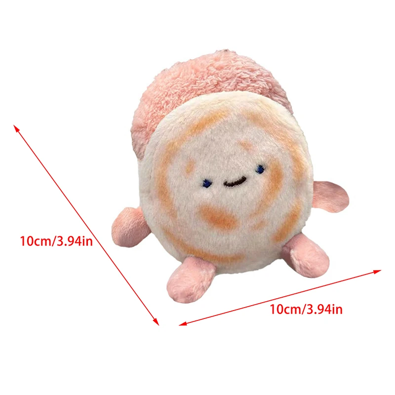 Creative Cute Xi'an Pink Roujiamo Plush Dolls Soft Ragdoll Keychain Pendants Girly Bag Hanging Ornaments Stuffed Toys Kids Gifts