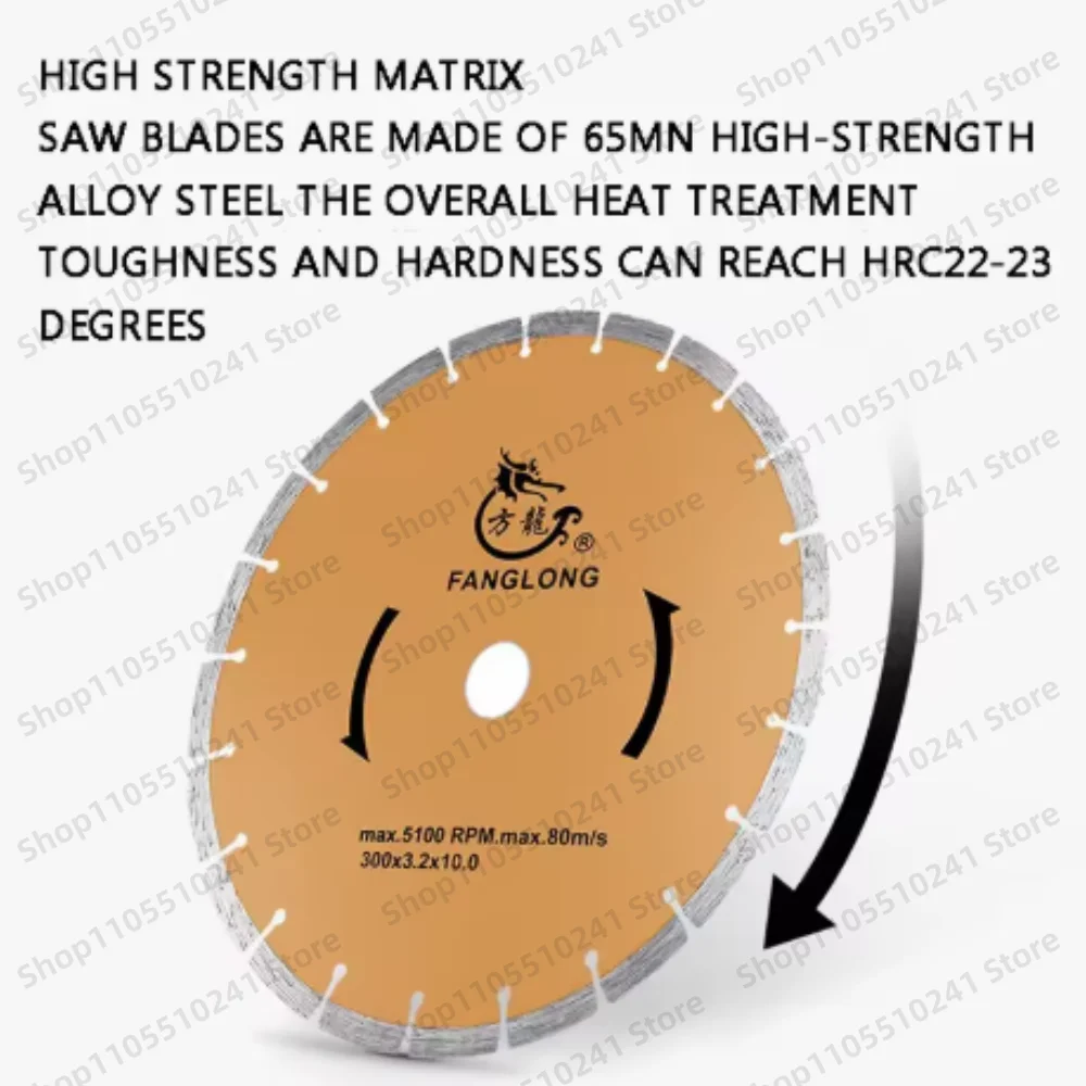 12-Inch 300MM Diamond Saw Blade Marble Chip Granite Cement Slotting Road Stone Concrete Cutting Piece