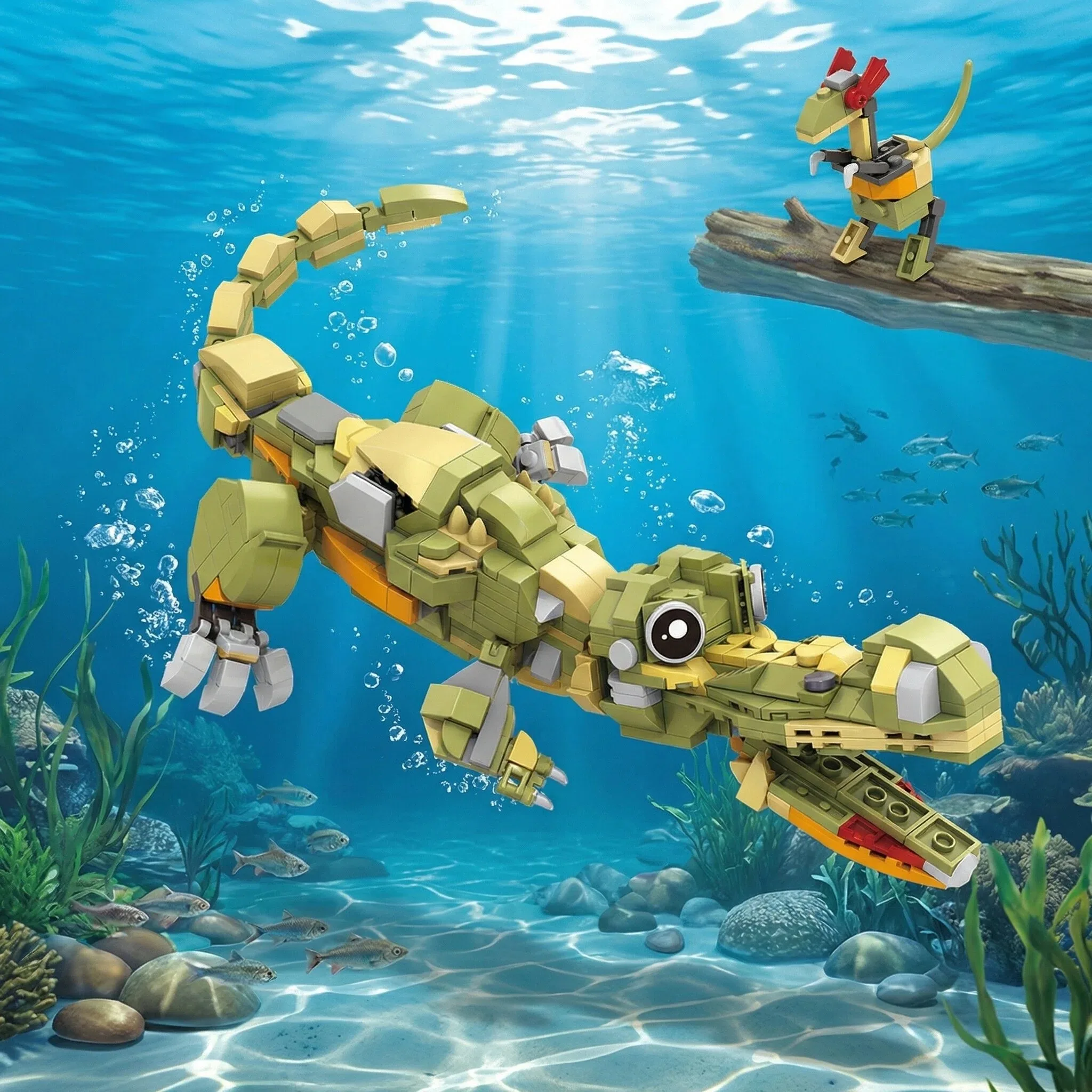 

Kids STEM Educational Building Blocks Set 626pcs Crocodile DIY Assemble Block Toys Model Deco Best Toy Gifts for boys girls