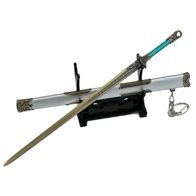 Periféricos para videojuegos Linjiang Xian, 22cm/8,66 pulgadas, modelo Xiao Yanqiu, espada de abeja verde, vaina de Metal, modelo de escritorio