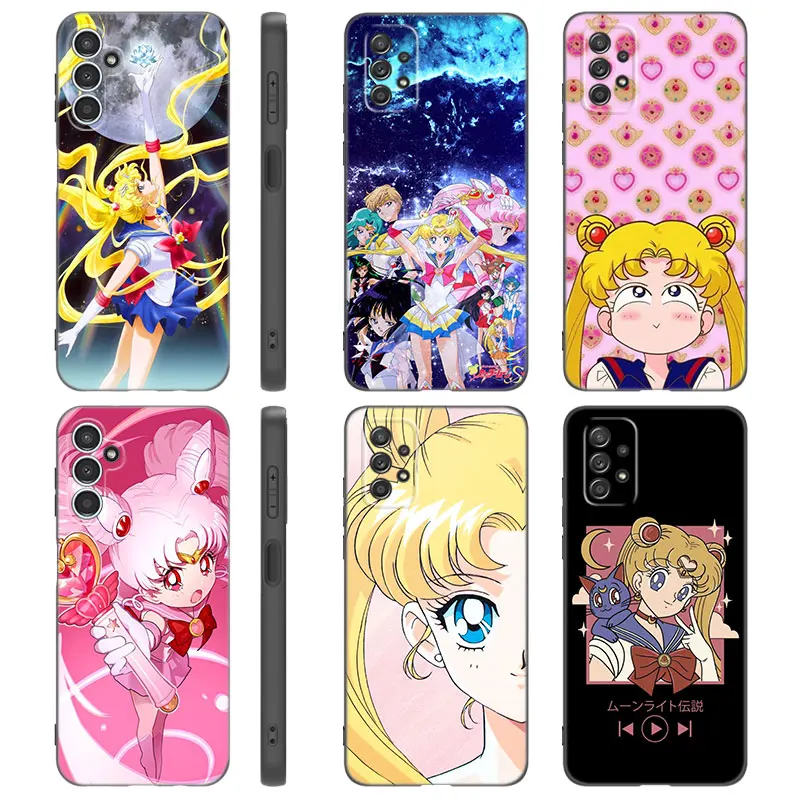 Pretty Soldier S-Sailor Moon Case For Samsung A13 A22 A24 A32 4G A14 A23 A25 A34 A52S A53 A54 A73 5G A11 A12 A31 A33 A50 A51 A70