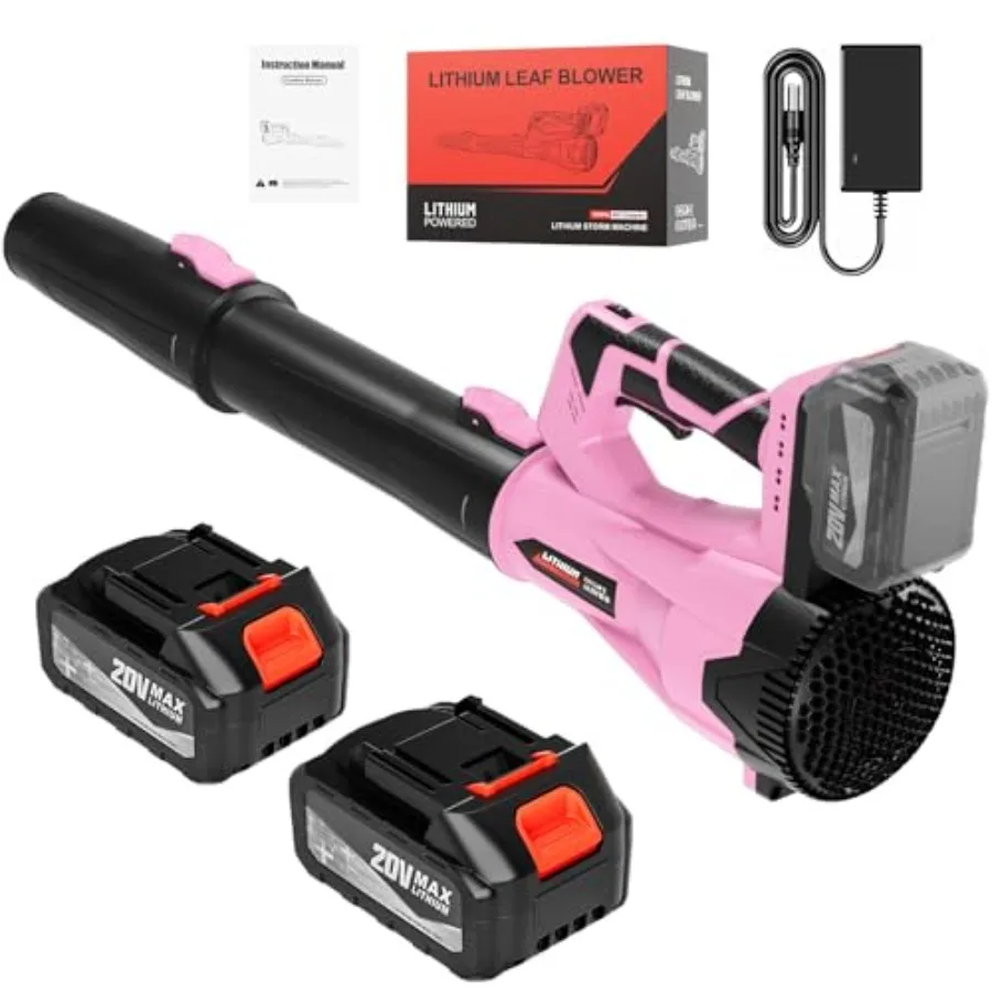 

Leaf Blower Cordless 21V Electric Leaf Blowers Lightweight Variable Speed Lithium Battery and Charger Powered Lightweight Leaf