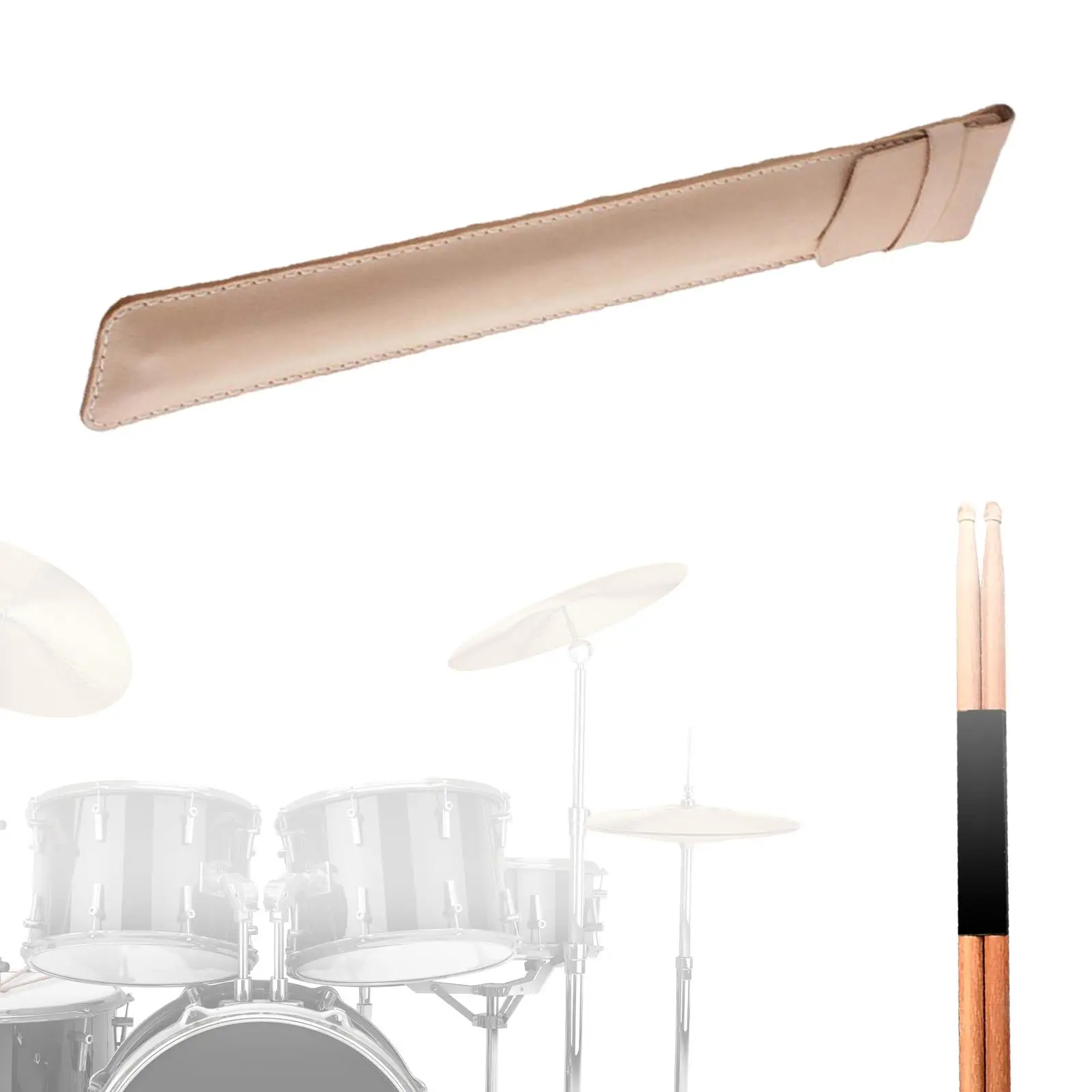 Drumsticks Storage Bag 17.32'' x 2.36'' Durable Lightweight Portable Drumstick Holder for Travel Music Lover Present Concert