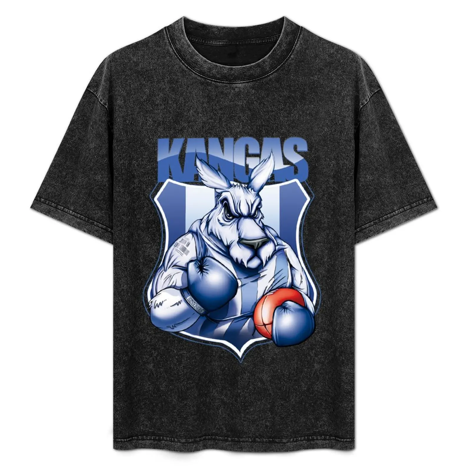 

North Melbourne Kangaroos mascot - Original artwork by Brocker T-Shirt Big and Tall Crew Neck Tee