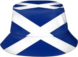 Scotland Flag Bucket Hats Fashion Sun Cap Packable Outdoor Scottish Fisherman Hat for Women and Men