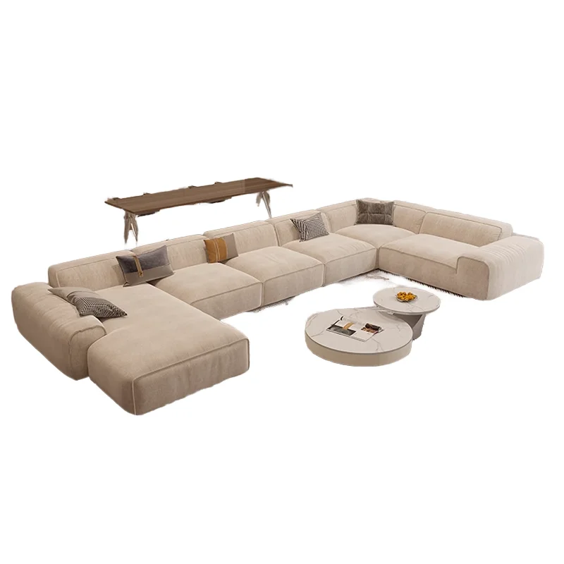 h*-U-Shape Fabric Cover Sofa Set IB040 High Quality Comfortable Extendable Sectional for Home Gym Hotel or Office Use Big Size