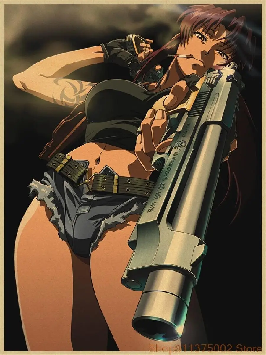 البحيرة السوداء أنيمي المشارك خمر ورق الكرافت جدار الفن اللوحة الزخرفية لشريط المقهى