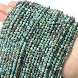 2 3 4mm Faceted African Turquoise Beads  Natural Tiny Waist Beads For Jewelry Making Earrings Summer Bracelet Beading Accessorie