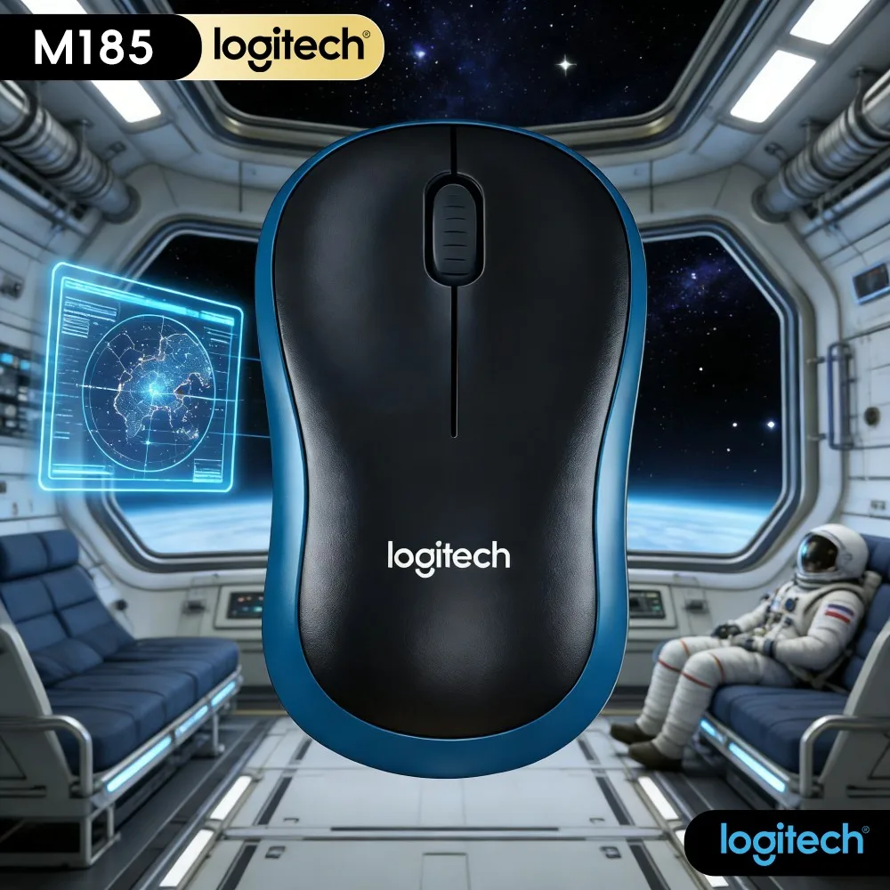 Logitech M185 Home‑Video‑Browse Wireless Mouse, Relaxed Grip, Stable Signal For Household‑Video‑Site‑Browsing Operations