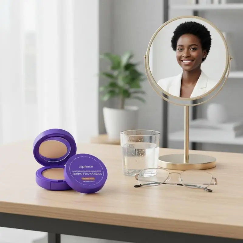 Deep Skin Tone Balm Lightweight Hydrating Foundation Natural Finish Long Lasting Concealer For School