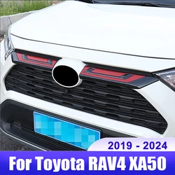 For Toyota RAV4 2019 2020 2021 2022 2023 2024 RAV 4 XA50 Hybrid Car Racing Grills Front Grille Trim Strips Cover Accessories
