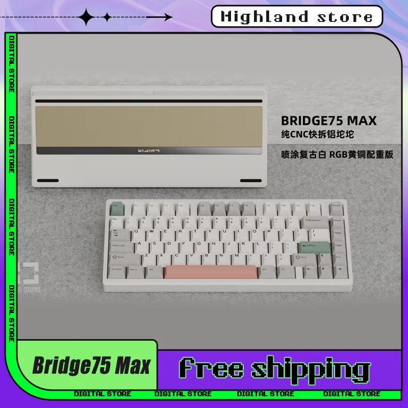 Sc Bridge75 Max Mechanical Keyboard Magnetic Switch 3modes Hot Swap Rgb Aluminium Alloy Keyboards Customized Linear Accessories