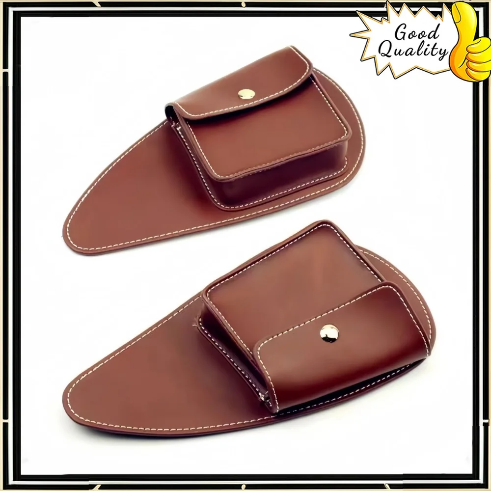 For CFMOTO 450clc retro side bag genuine leather motorcycle storage quick access fuel tank cruise