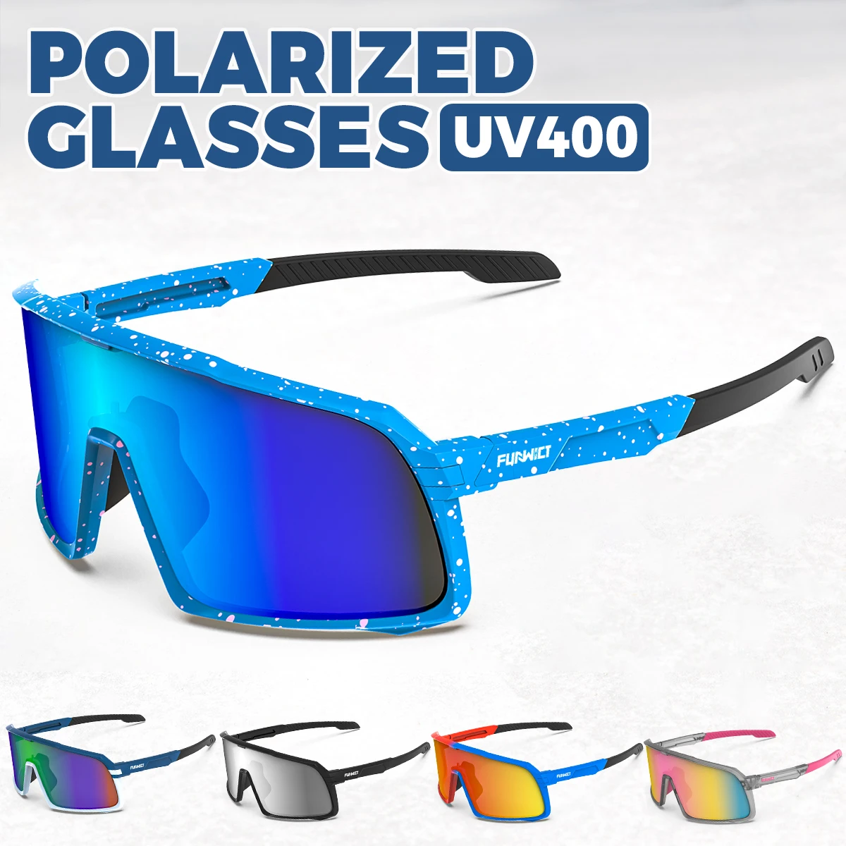 Sports Glasses Men Polarized Sunglasses Bicycle Eyewear MTB Cycling UV400 Glasses for Fishing Hiking Jogging Golfing Baseball