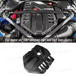 For BMW M2 G87 M3 G80 G81 M4 G82 G83 2021+Replacement Dry Carbon Fiber Engine Hood Cover Panel Guard Plate Protector Trim