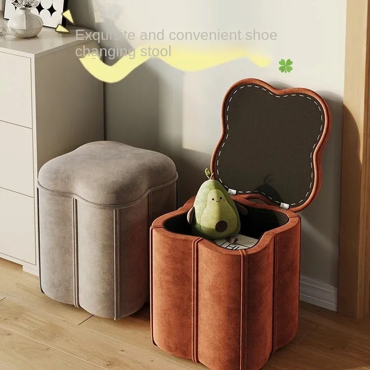 

Small stool household low stool living room sofa solid wood footstool storage simple bench door shoe change stool