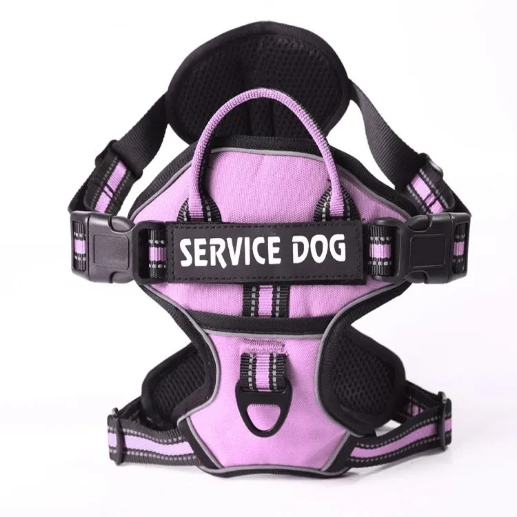 Reflective Nylon Dog Harness Vest Breathable Adjustable Pet Vest_voghion.com