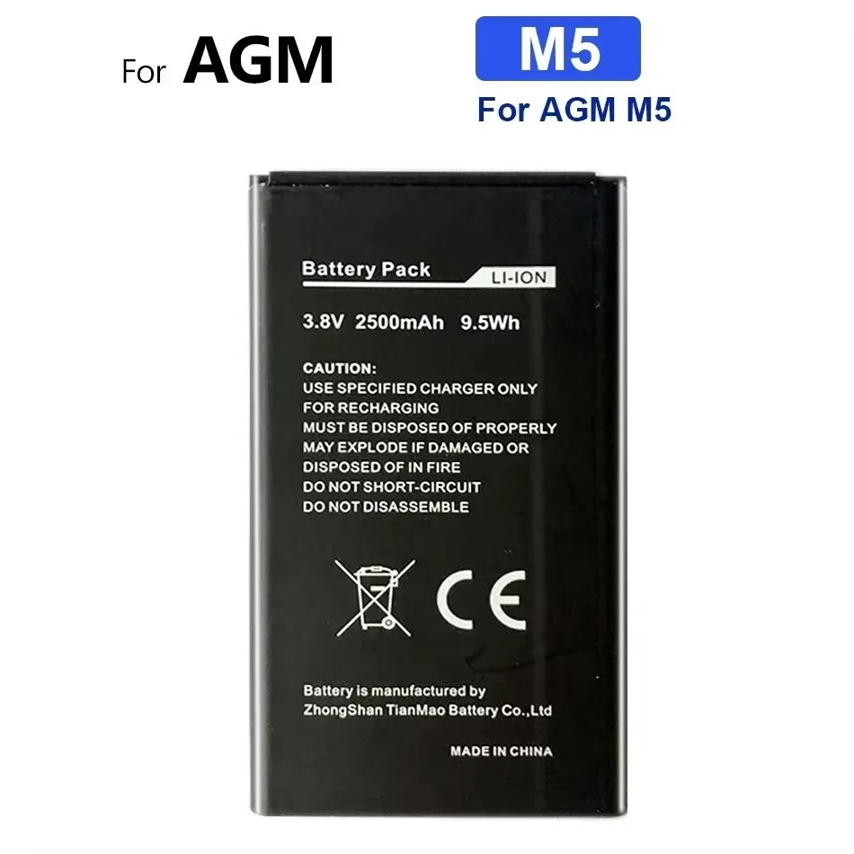 Replacement Battery M 5 For AGM M5 Mobile Phone 2500Mah