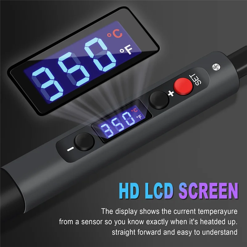 JHD نوع الحرارة الداخلية 65W شاشة ديجيتال ذكية لحام الحديد 180-500 ℃ قلم لحام لخلايا إصلاح اللحام #3