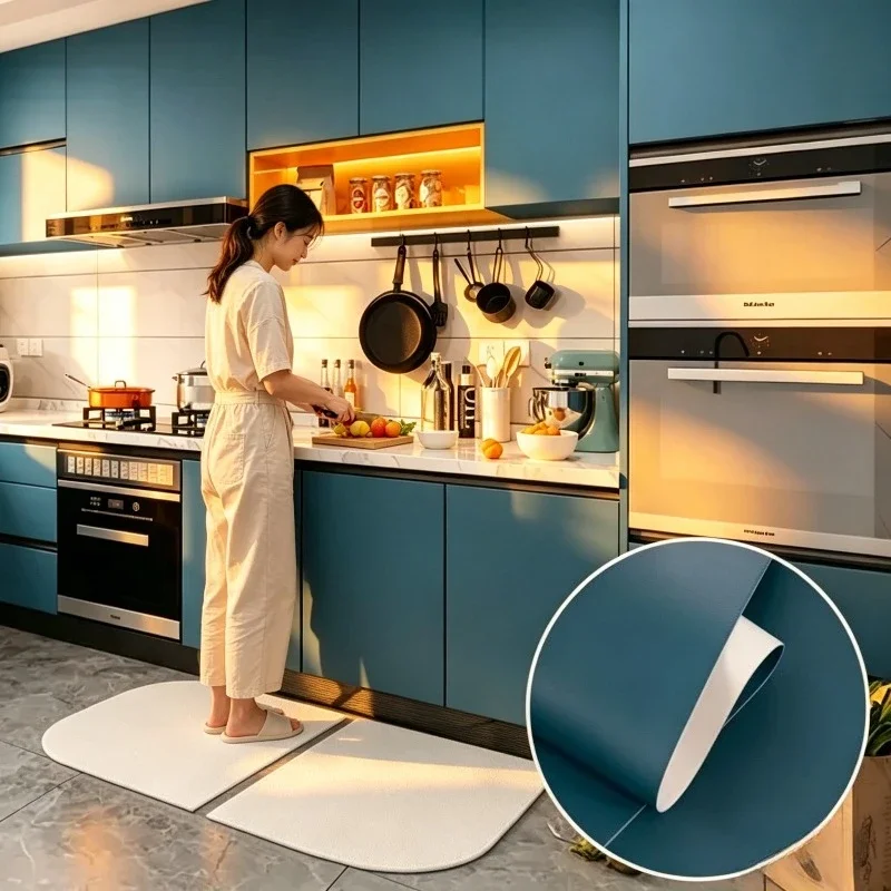 Modern Style Wardrobe Renovation Stickers Waterproof Self Adhesive Wall Stickers Wallpaper for Kitchen Cabinet Countertop