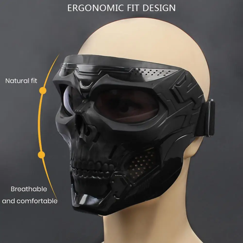 Maschera per moto con teschio fresco con occhiali Occhiali modulari Maschera Casco per moto a faccia aperta Moto Casco Accessori per ciclismo Nuovo