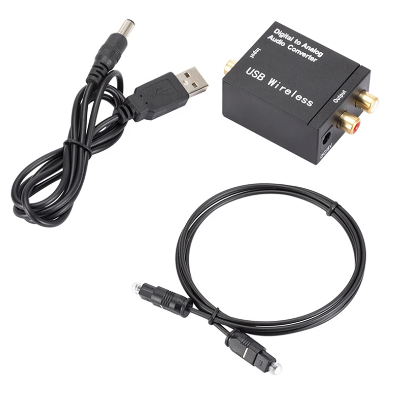 New Digital to Analog Audio Converter Optical Fiber Coaxial Signal to Analog DAC Spdif Stereo 3.5MM Jack 2*RCA Amplifier Decoder