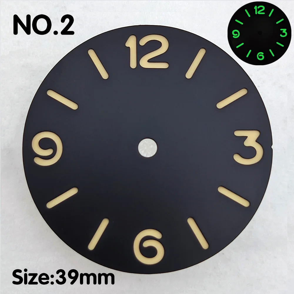 36/39mm dial fits ST2555 ST2557 movement dial ETA6497 ETA6498 movement dial luminescent watch dial customized dials