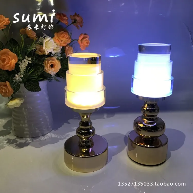 

Светодиодная настольная лампа для зарядки, креативная прозрачная барная лампа KTV, кафе, ресторан, декоративная настольная лампа, акриловый ночник, настольная лампа