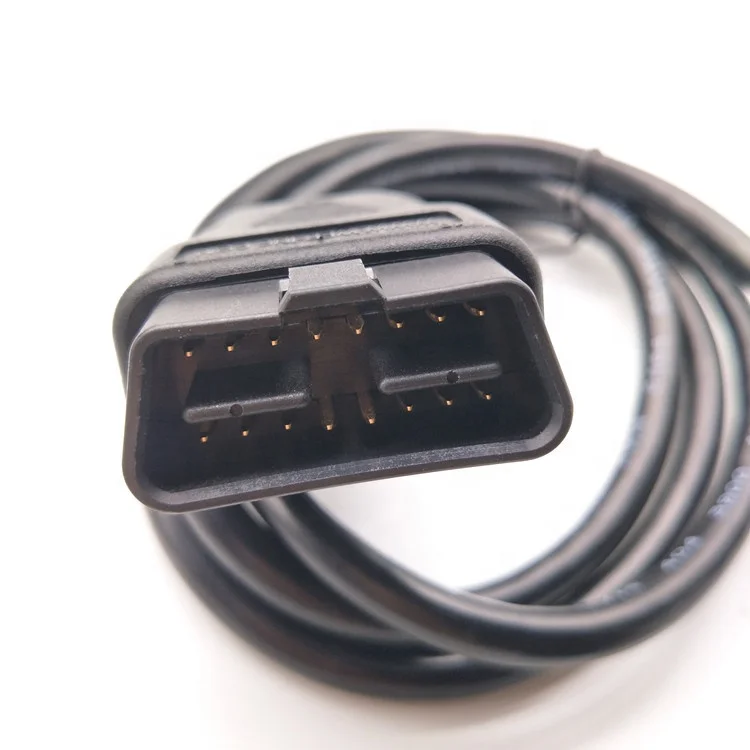 1 متر DB9 المسلسل RS232 أنثى ميناء إلى ذكر obd2 obdii 16 دبوس obd مهائي كابلات التشخيص تمديد الحبل