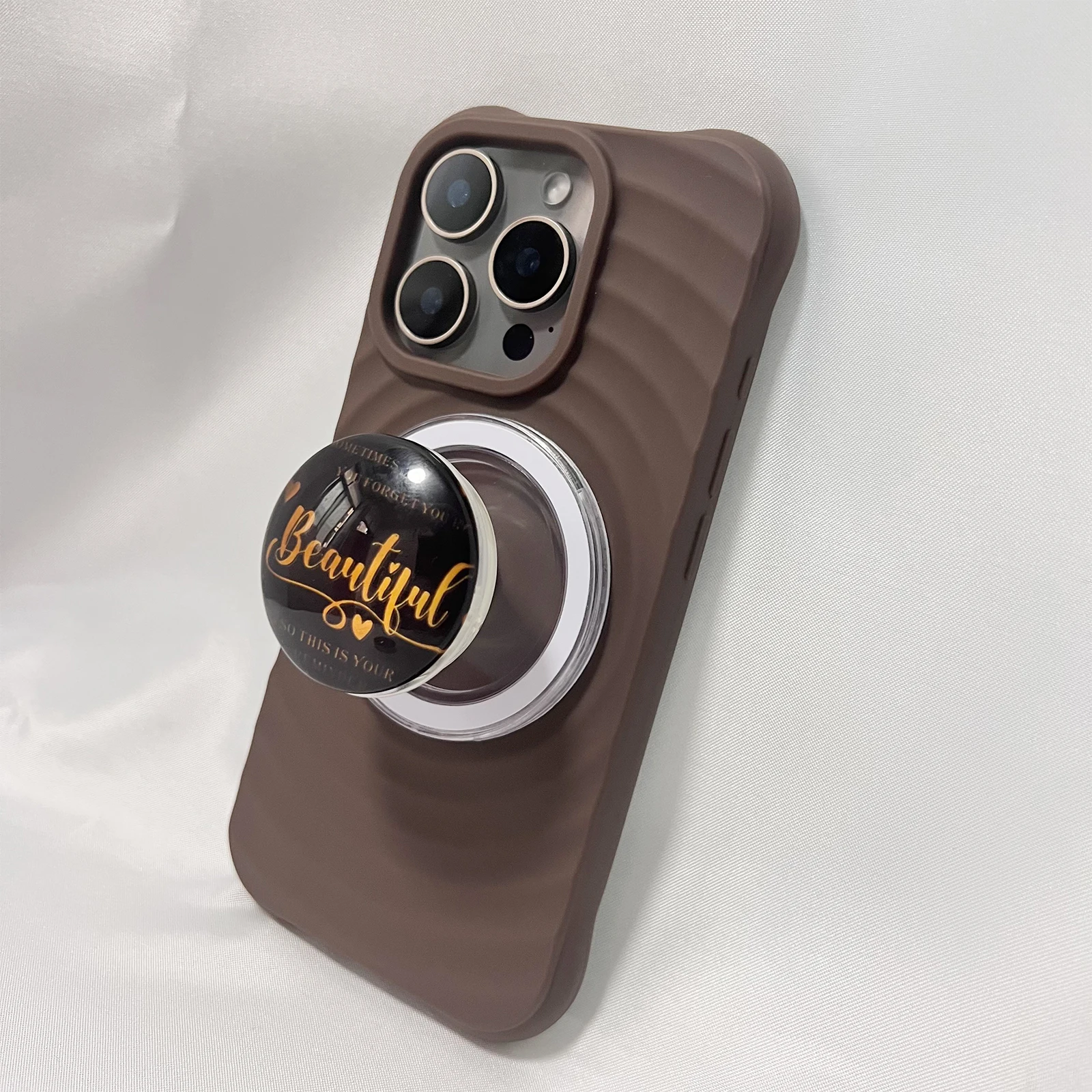 Sfera di cristallo 3D carino bellissimo supporto per telefono supporto per staffa magnetica Magsafe per iPhone 17 16Pro Samsung Griptok