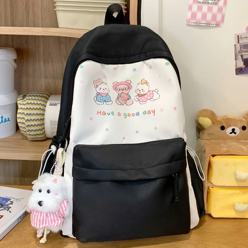 Girl School Bag Backpack Back Pack For Teenager Women Children Female Pink Schoolbag Primary High Bagpack Class Teens Child Kids