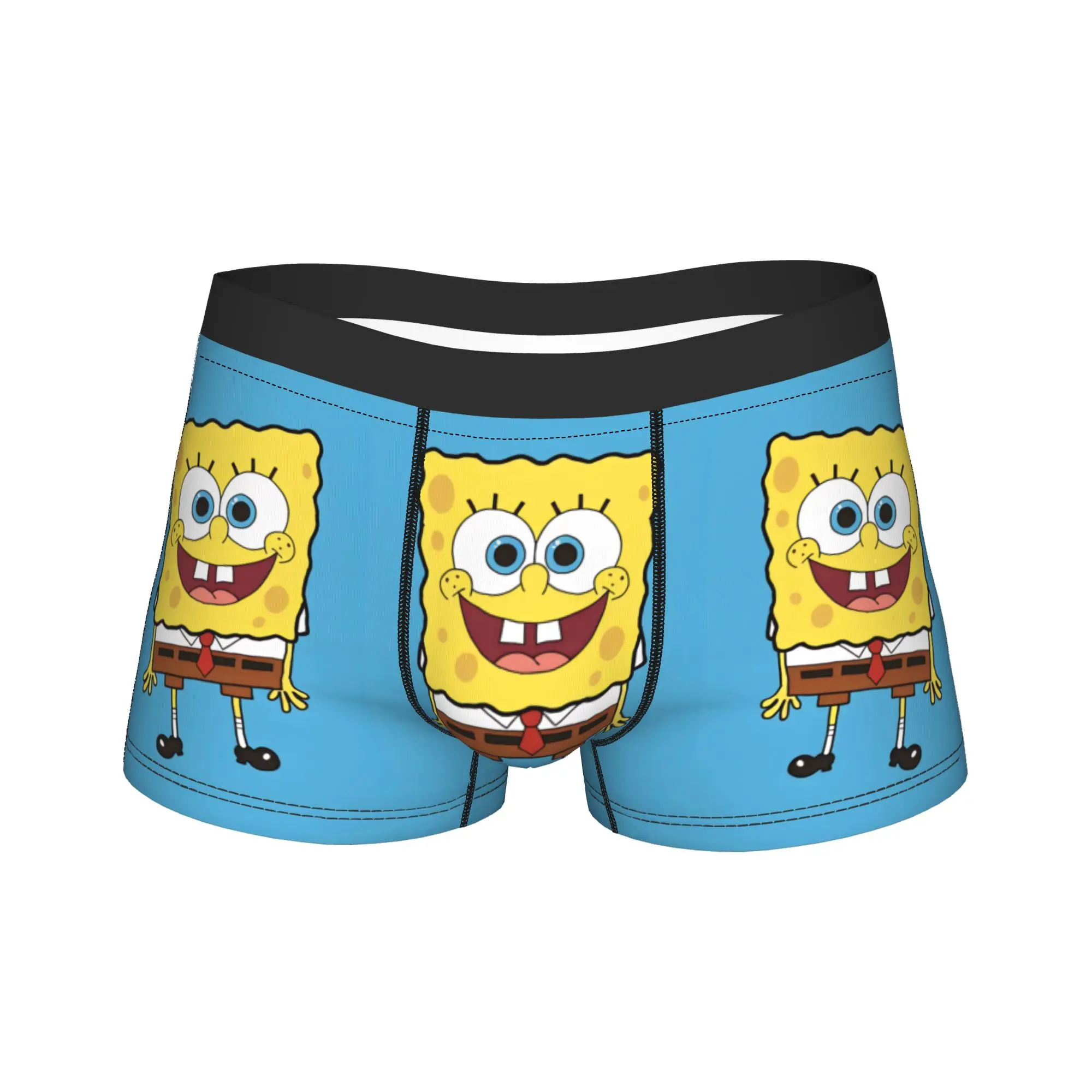 Spongebobed Cartoon  Underwear  Design Trunk Trenky Males Panties Comfortable Shorts Briefs Birthday Gift