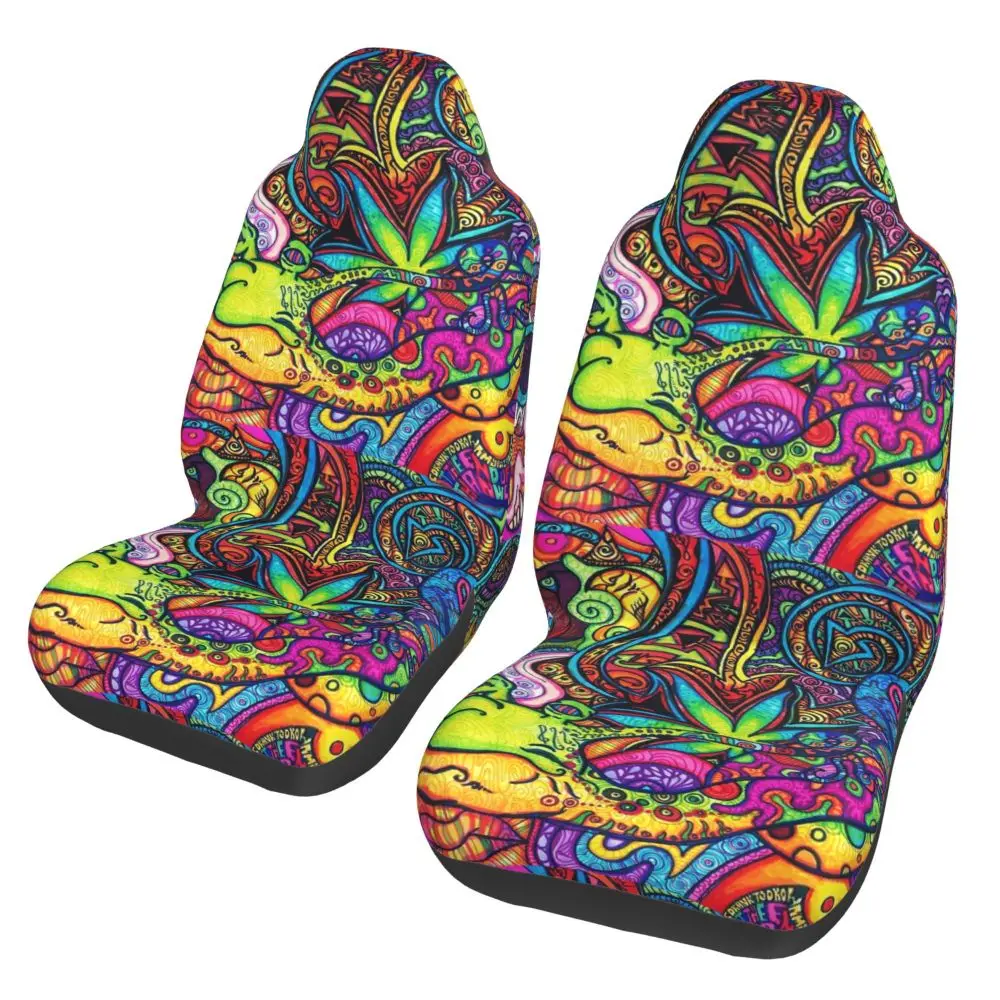 

Abstract Bright Trippy Rainbow Car Seat Protective Cover Suitable For Truck SUV And Other Car Seat Cushion Anti Fouling Covers