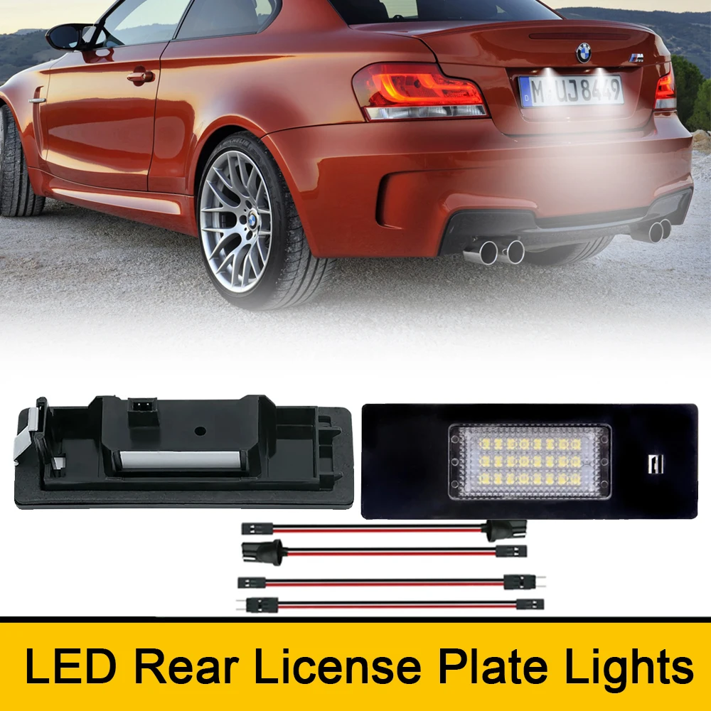 No Error LED Car Lights Rear License Number Plate Lamp For BMW E81 E87 116i 116d 118i 118d 120i 120d 123d 130i 640i 640d 650i M6