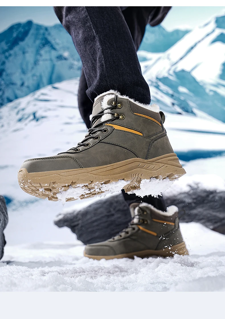 men boots 2025 New Winter Slippers Warm Men Shoes Waterproof Non-Slip Plush Sneakers Male tenis shoes Boots Men Sneakers Winter