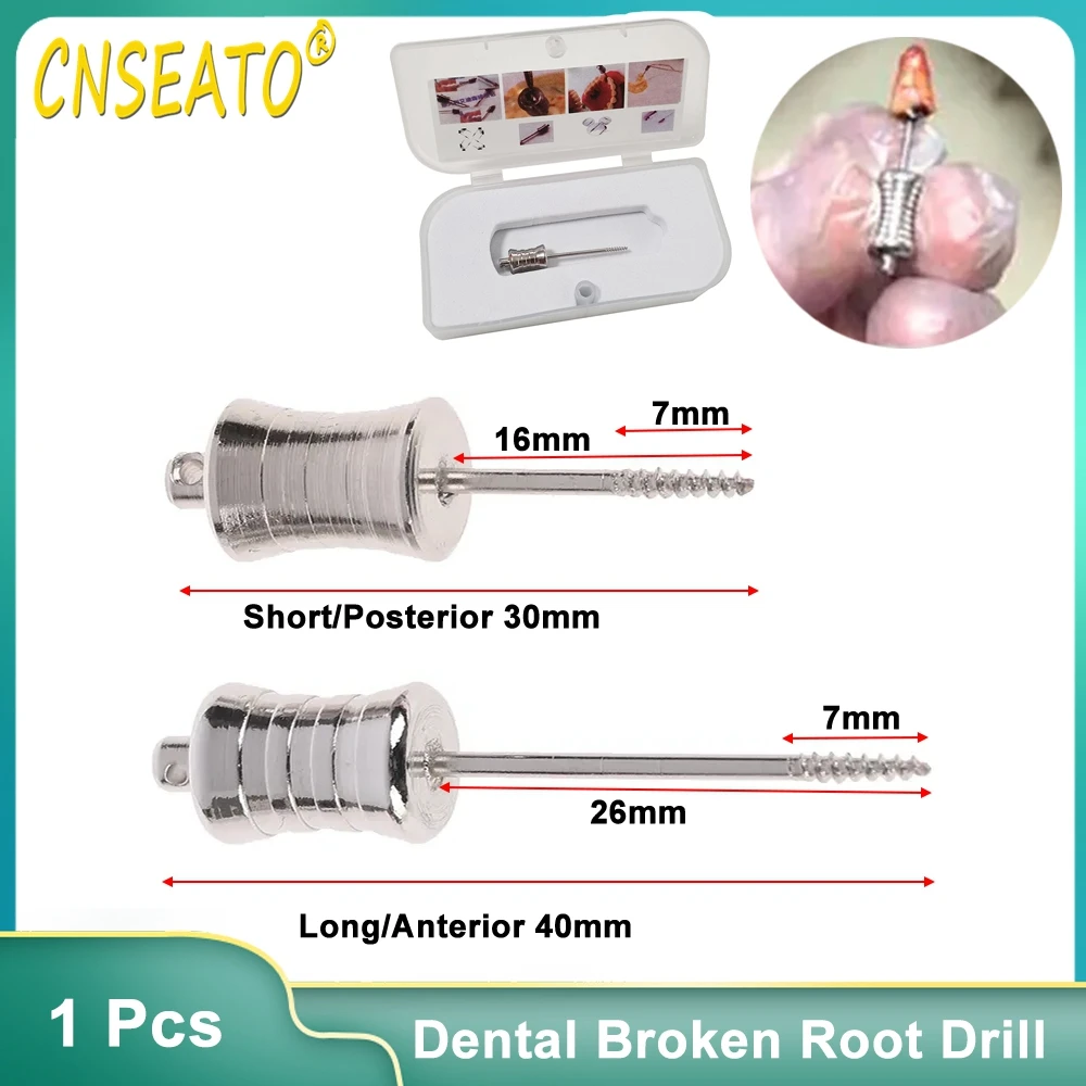 1Pc Dental Broken Root Drill Apical Root Fragments Remnant Extractor Remove Residual Root Medical Stainless Steel Dentistry Tool