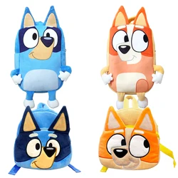 Cartoon Bluey Bingo Family Anime Figure Kindergarten Children Schoolbag Patrol Dog Backpack Kids Gifts