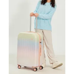 2024 new gradient color trolley suitcase High-value 20-inch carry-on suitcase Student travel suitcase trolley case Lightweight