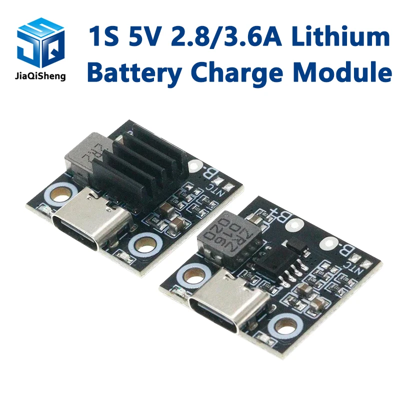 1S 5V 2.8/3.6A Lithium Battery Charge Module Boost Power Board Type-C Interface Over Charge Over Temperature Multi-protection