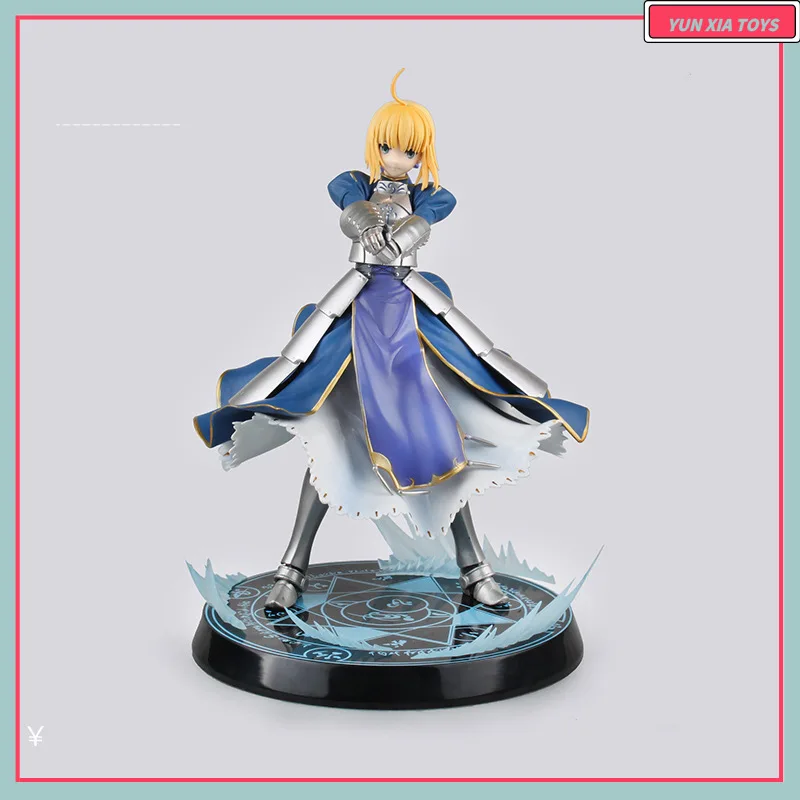 

Fgo Saber 26 см Altria Pendragon стоячая поза с Excalibur аниме фигурка модель статуя коллекция настольный орнамент игрушки подарки