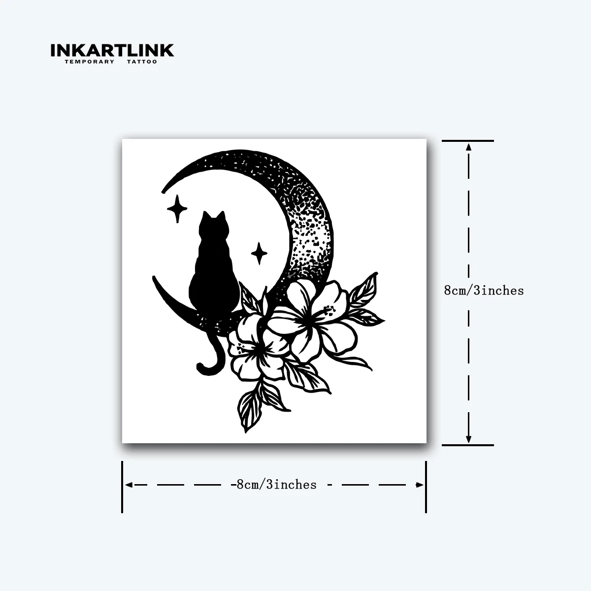 Cat temporary tattoo sticker, waterproof magic tattoo, lasts to 15 days fake tattoo, semi permanent tattoo