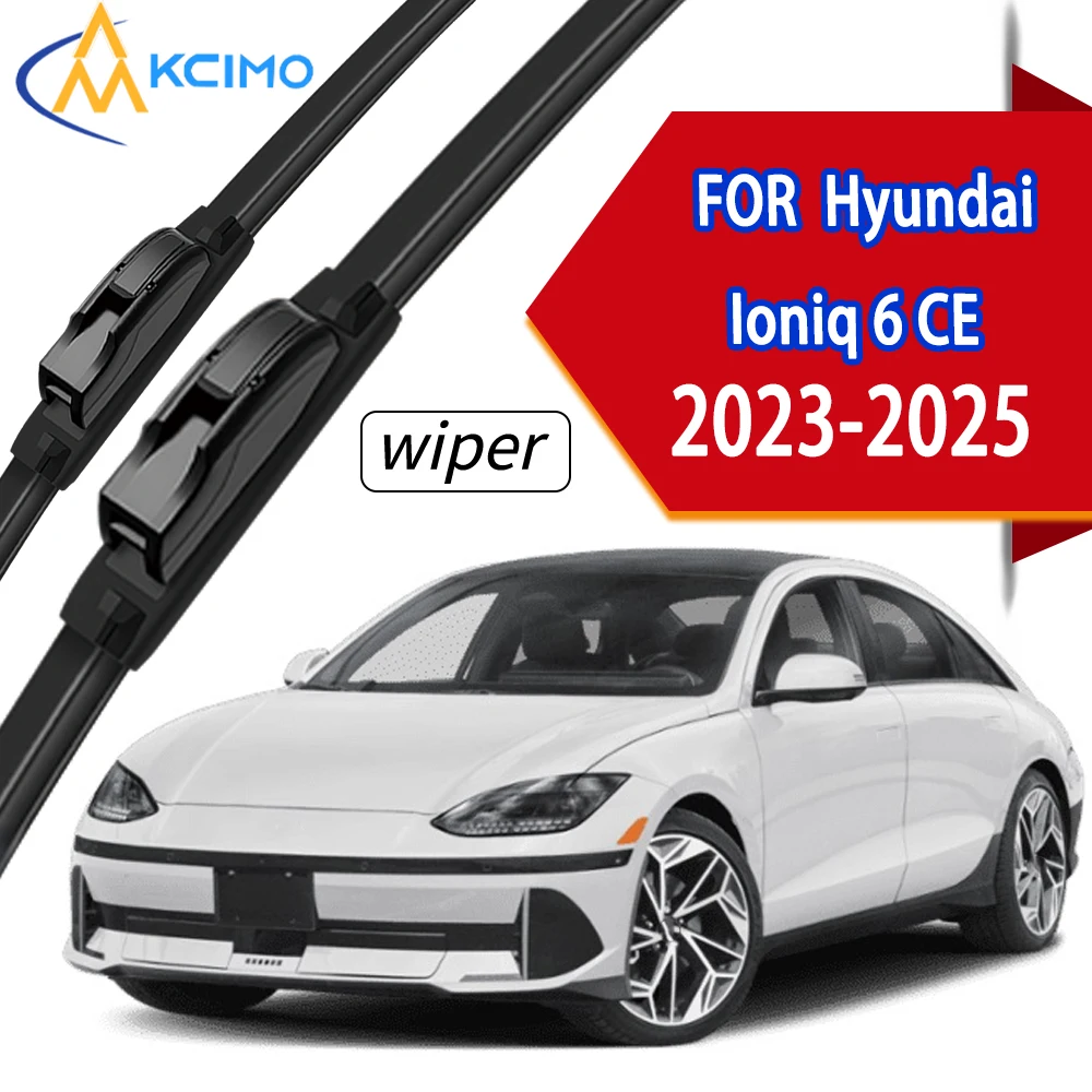 

Premium Front Windscreen Wiper Blades with High-Density Rubber, Custom Fit for Hyundai Ioniq 6 CE 2023-2025.