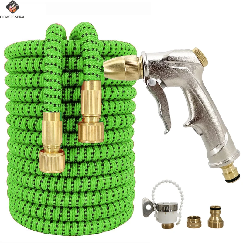Dual Color Garden Hose, Expandable Magic Water Pipe, High-Pressure Car Wash, Multifunctional Water Gun, Garden Irrigation Tool