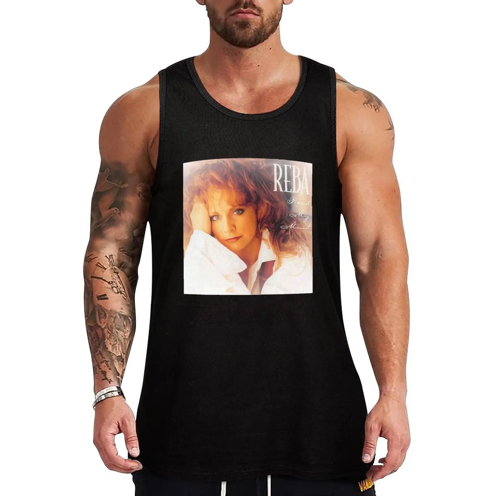 

REBA MCENTIRE Tank Top mens gym clothes gym t shirt men bodybuilding men clothes